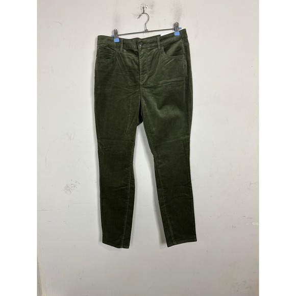LOFT Pants - LOFT Curvy High Waist Skinny Corduroy Pants Olive Green Size 30 10 NEW